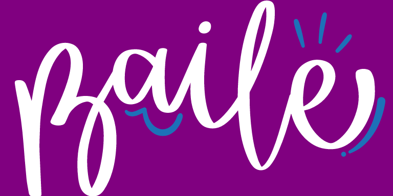 purple background with white text that reads "Baile"