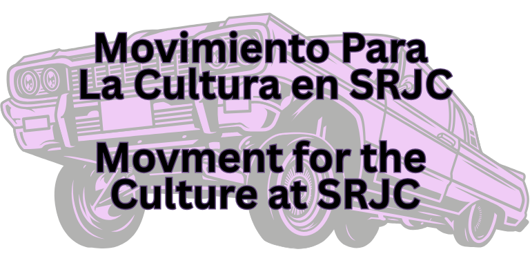 a lowrider in the background with the title of the event (below)