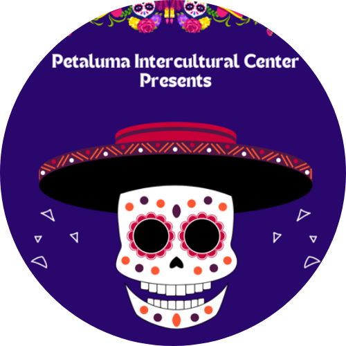 a sugar skull with a sombrero